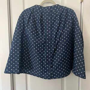 ModCloth Chambray Blue Polkadot Heart Skirt